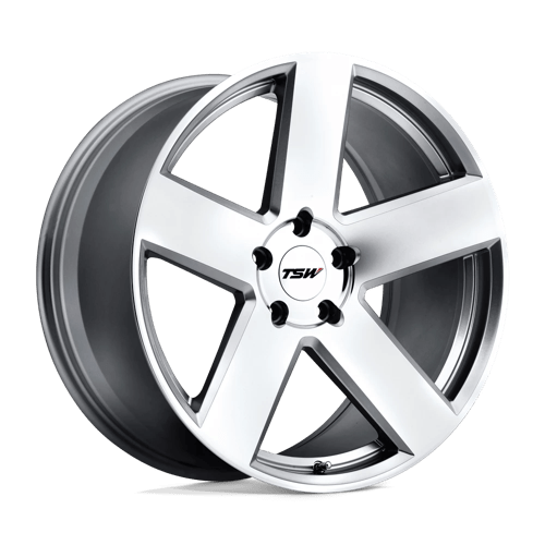 TSW BRISTOL Alloy Wheel 19x8.5 ET15 5x120 Silver With Mirror Cut Face 76.1mm CB