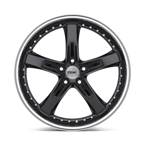 TSW JARAMA Alloy Wheel 19x9.5 ET20 5x120 Gloss Black With Mirror Cut Lip 76.1mm CB