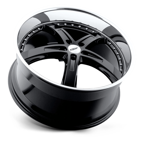 TSW JARAMA Alloy Wheel 20x10 ET40 5x114 Gloss Black With Mirror Cut Lip 76.1mm CB