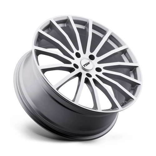 TSW MALLORY Alloy Wheel 18x9.5 ET35 5x112 Silver With Mirror Cut Face 72.1mm CB