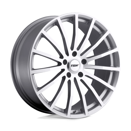 TSW MALLORY Alloy Wheel 18x9.5 ET35 5x112 Silver With Mirror Cut Face 72.1mm CB