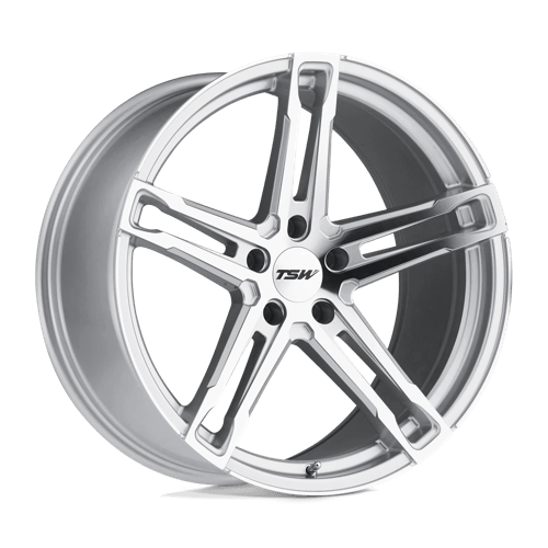TSW MECHANICA Alloy Wheel 18x10.5 ET27 5x120 Silver With Mirror Cut Face 76.1mm CB