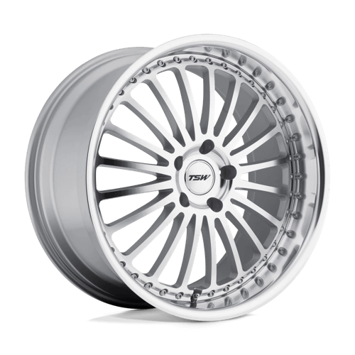 TSW SILVERSTONE Alloy Wheel 20x10 ET54 5x112 Silver Mirror Cut Face & Lip 72.1mm CB