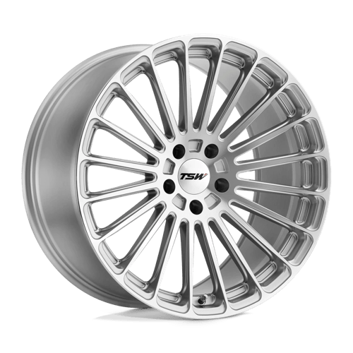 TSW TURBINA Alloy Wheel 22x11 ET25 5x120 Titanium Silver Mirror Cut Face 76.1mm CB