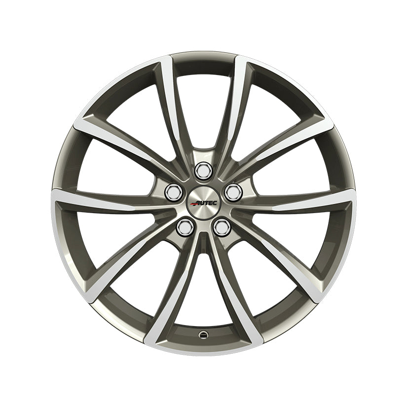 AUTEC Astana Alloy Wheel 19x8 ET42 5x108 Titanium Silver Polished 63.3mm CB