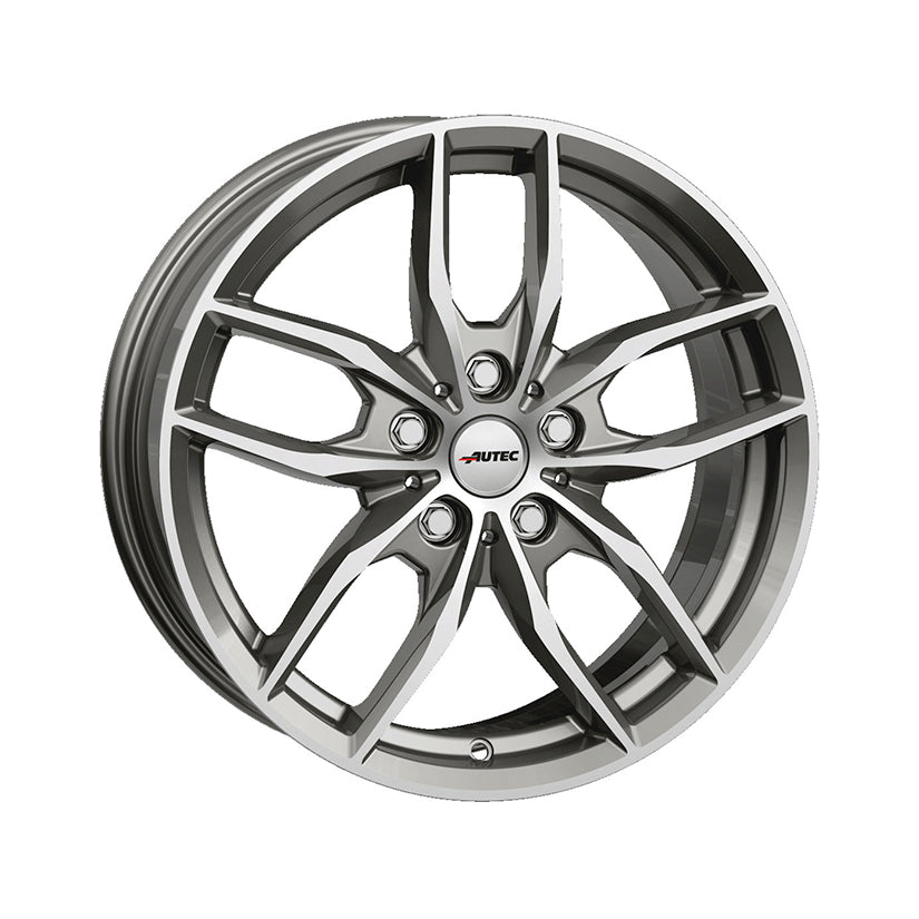 AUTEC Bavaris Alloy Wheel 17x7.5 ET27 5x112 Titanium Silver Polished 66.6mm CB