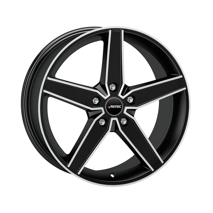 AUTEC Delano Alloy Wheel 18x8 ET45 5x108 Black Matt Polished 70mm CB