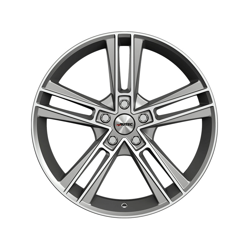 AUTEC Rias Alloy Wheel 20x8.5 ET40 5x120 Titanium Silver Matt Polished 64.1mm CB