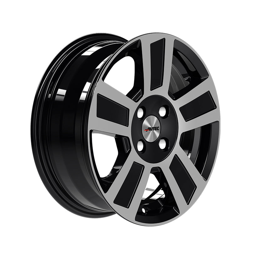 AUTEC Tigris Alloy Wheel 15x6 ET30 4x100 Black Polished 66.6mm CB