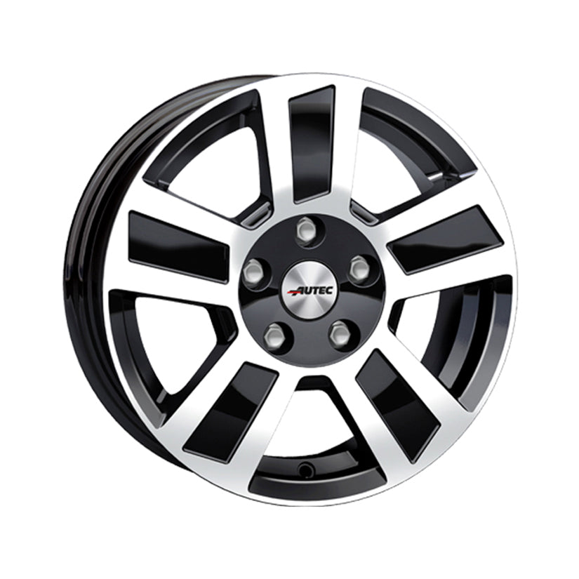 AUTEC Tigris Alloy Wheel 15x6 ET30 5x112 Black Polished 66.6mm CB