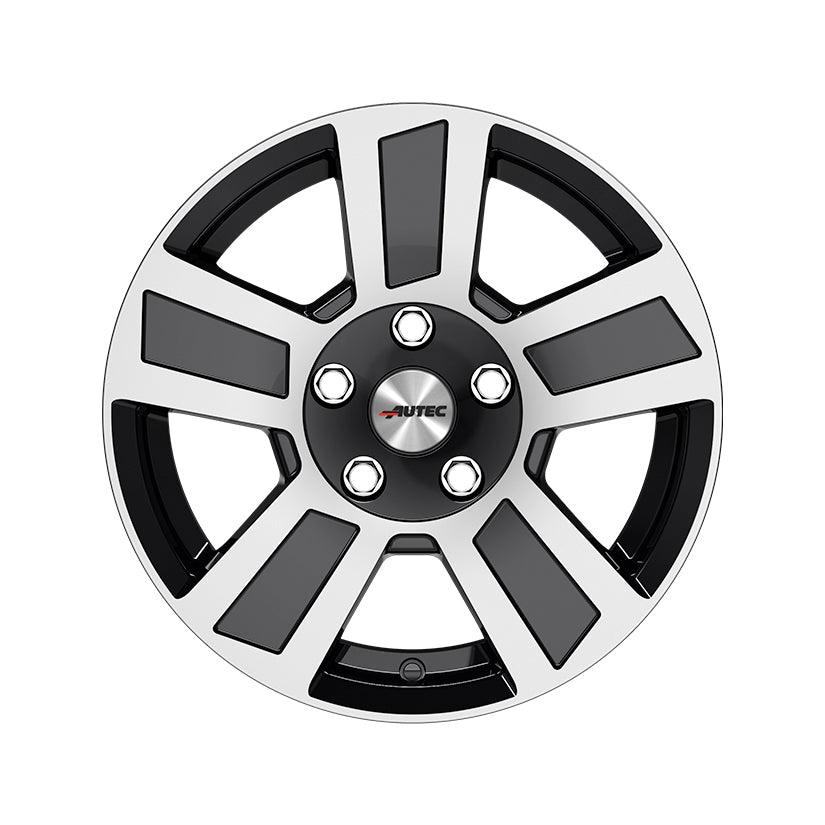 AUTEC Tigris Alloy Wheel 14x6 ET30 5x112 Black Polished 66.6mm CB