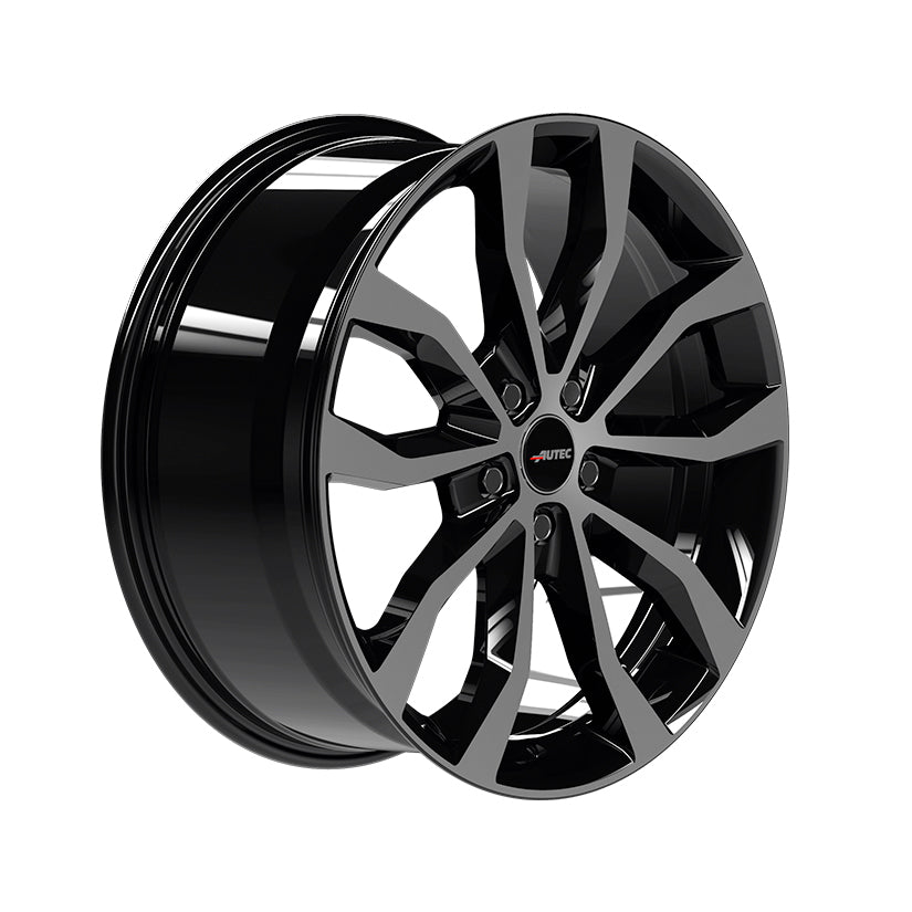 AUTEC Uteca Alloy Wheel 18x8 ET25 5x112 Black Polished 70mm CB