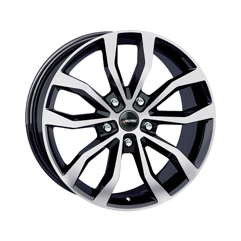AUTEC Uteca Alloy Wheel 18x8 ET25 5x112 Black Polished 70mm CB