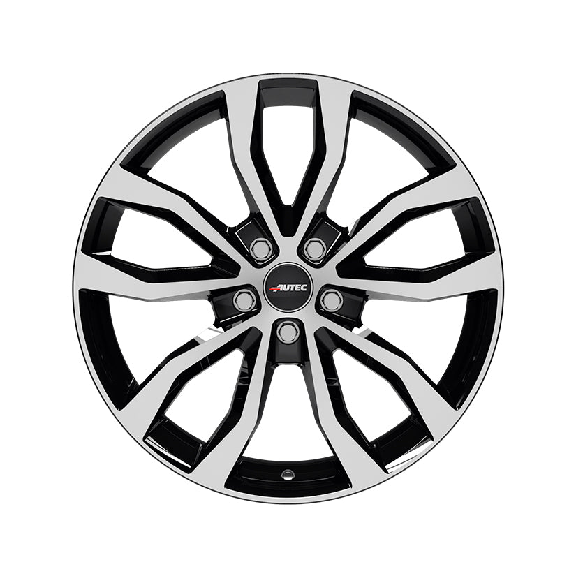 AUTEC Uteca Alloy Wheel 18x8 ET25 5x112 Black Polished 70mm CB
