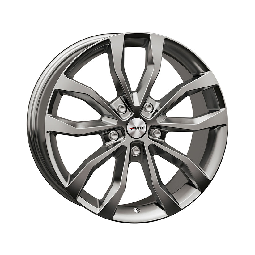 AUTEC Uteca Alloy Wheel 18x8 ET25 5x112 Titanium Silver 70mm CB