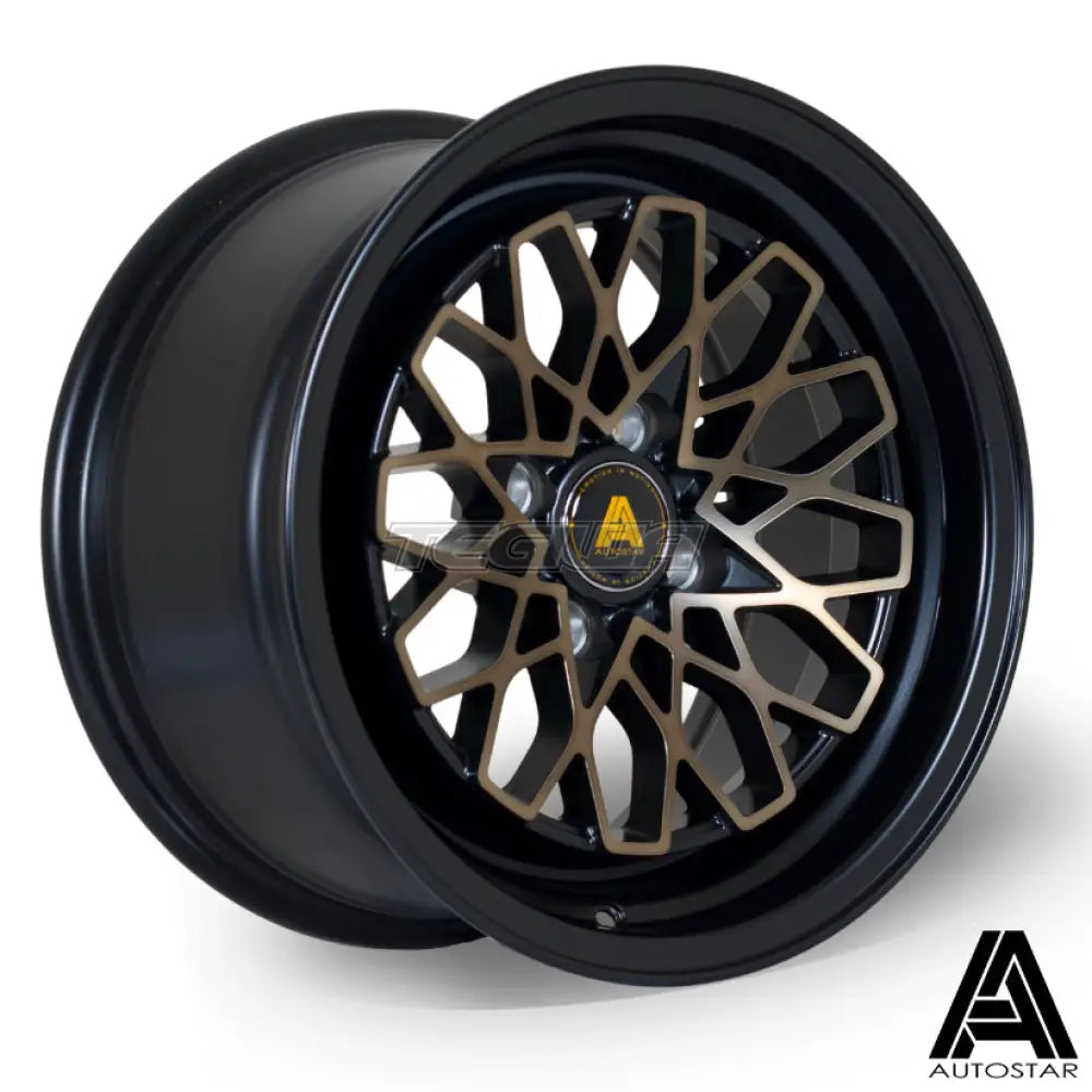 Autostar Geo Alloy Wheel 15x8 ET25 4x100 Black Bronze Face 67.1mm CB