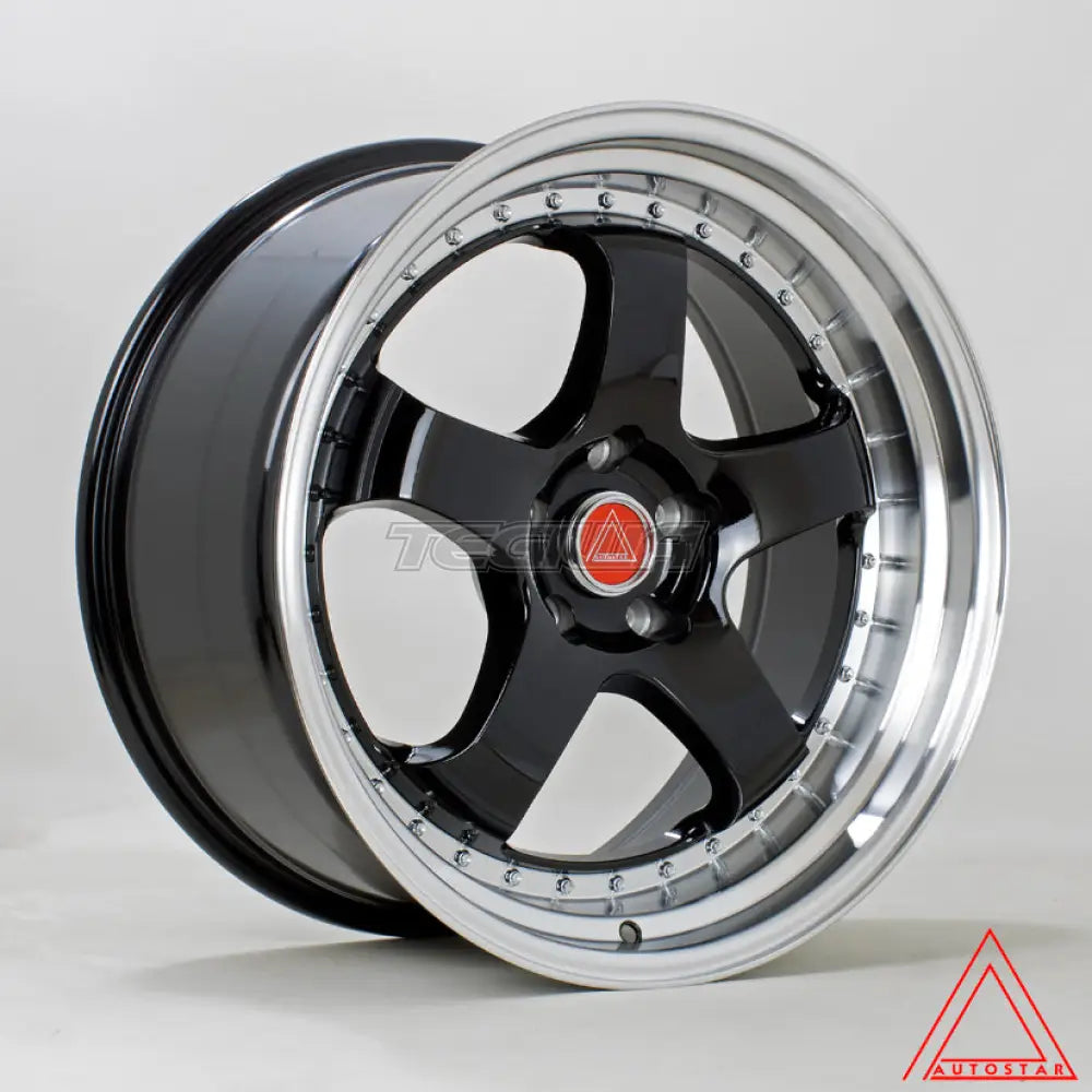 Autostar GT5R Alloy Wheel 19x9.5 ET22 5x114 Black Polished Lip 73.1mm CB