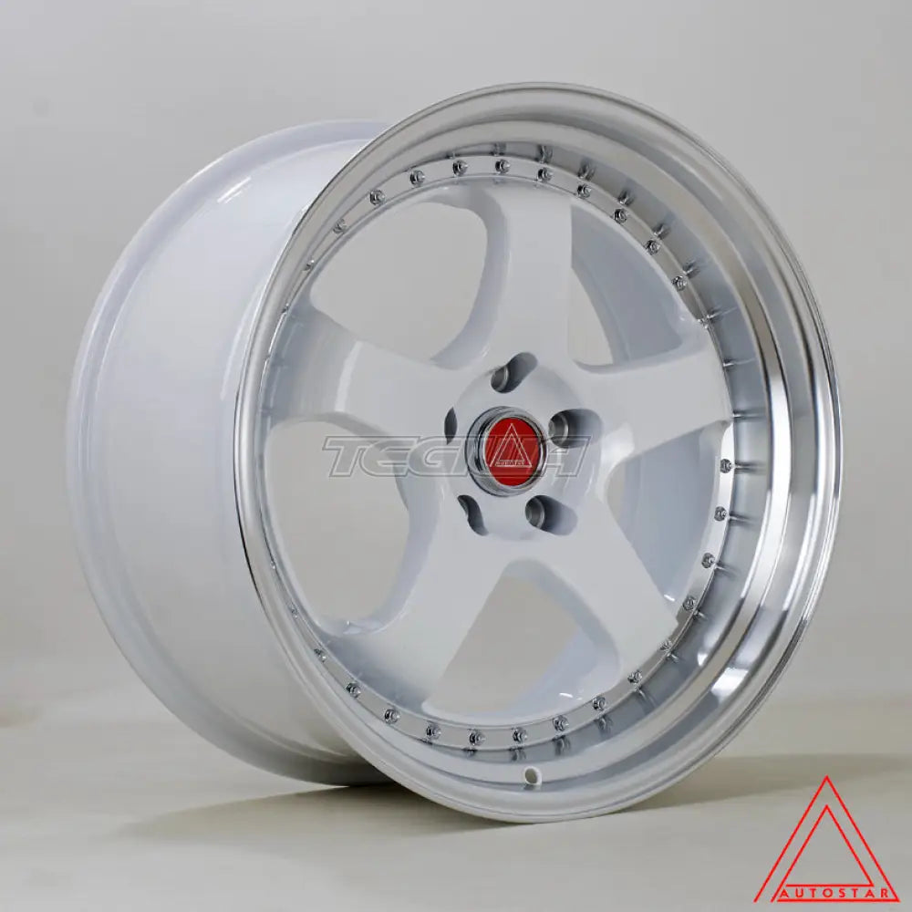Autostar GT5R Alloy Wheel 19x9.5 ET22 5x114 White Polished Lip 73.1mm CB