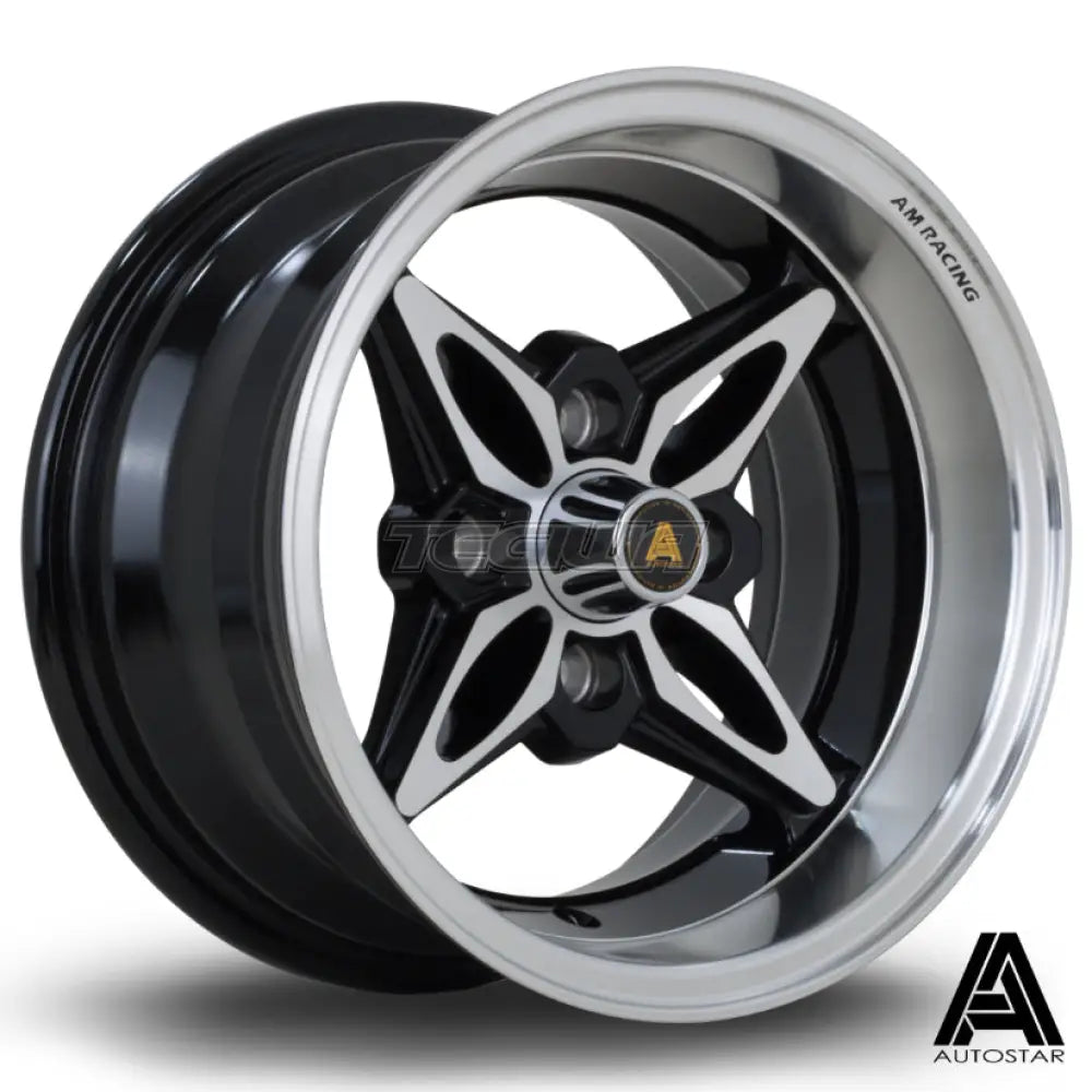 Autostar Kanji Alloy Wheel 13x7 ET-7 4x114 Gloss Black Polished Face 73.1mm CB