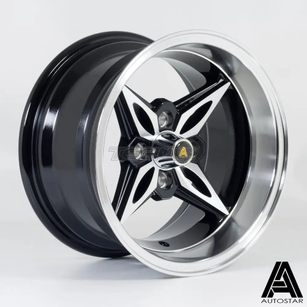 Autostar Kanji Alloy Wheel 14x8 ET-5 4x114 Gloss Black Polished Face 73.1mm CB