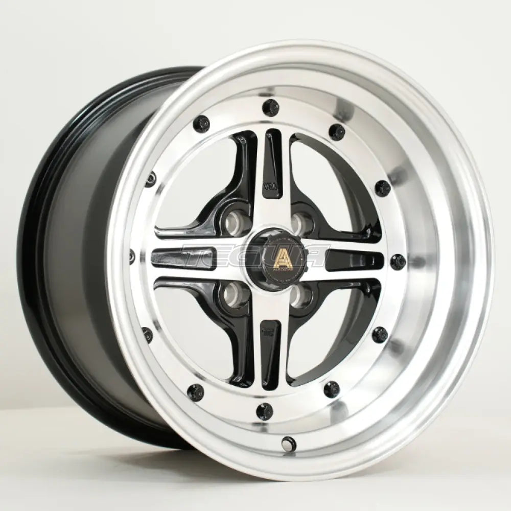 Autostar Kashiko Alloy Wheel 15x9 ET0 4x100 Gloss Black Polished Face 73mm CB