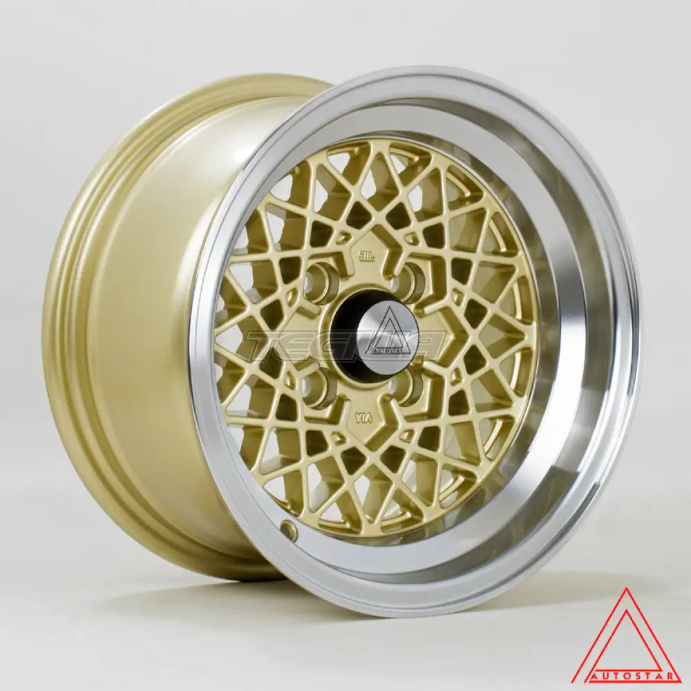 Autostar Kyoshu Alloy Wheel 13x7 ET-7 4x114 Gold Polished Lip 73.1mm CB