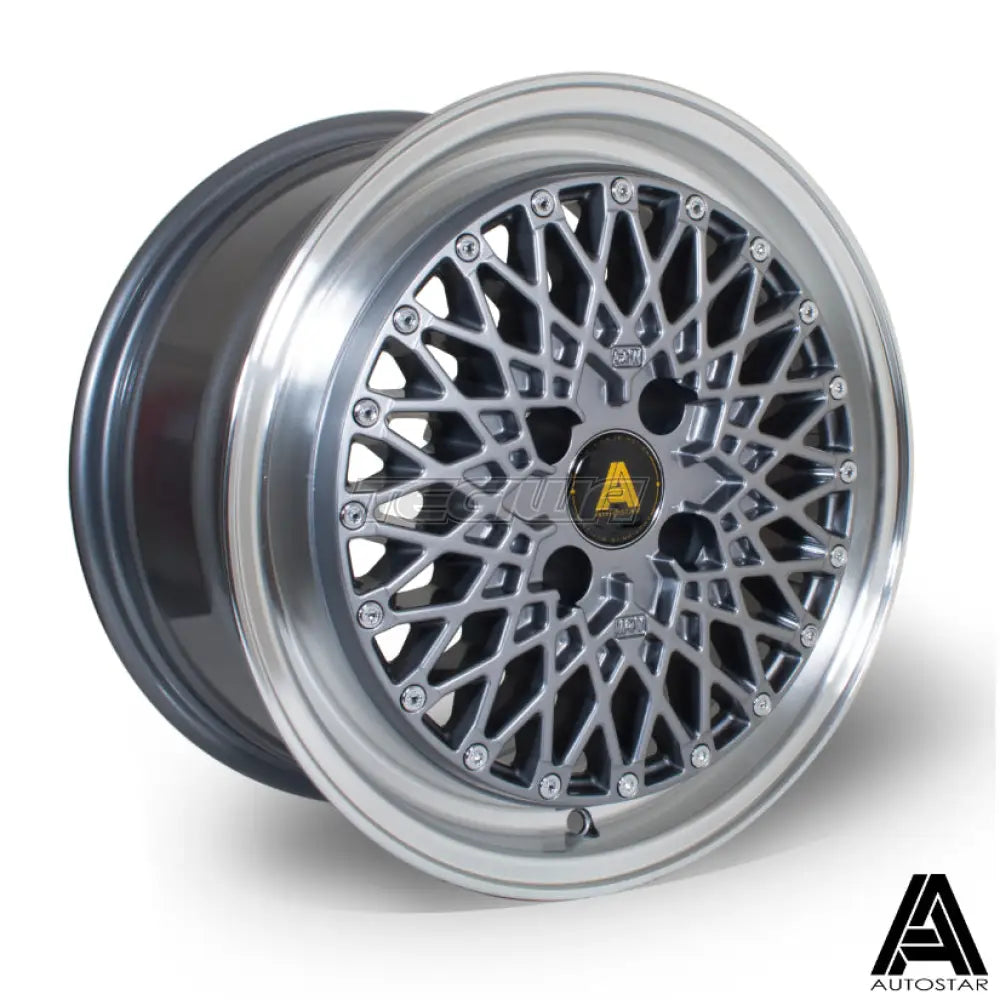 Autostar Minus Alloy Wheel 15x7.5 ET25 4x100 Gunmetal Polished Lip 67.1mm CB