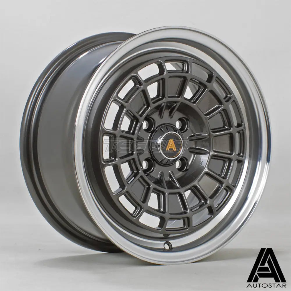 Autostar Roulette Alloy Wheel 15x7 ET35 4x100 Gunmetal Polished Lip 67.1mm CB
