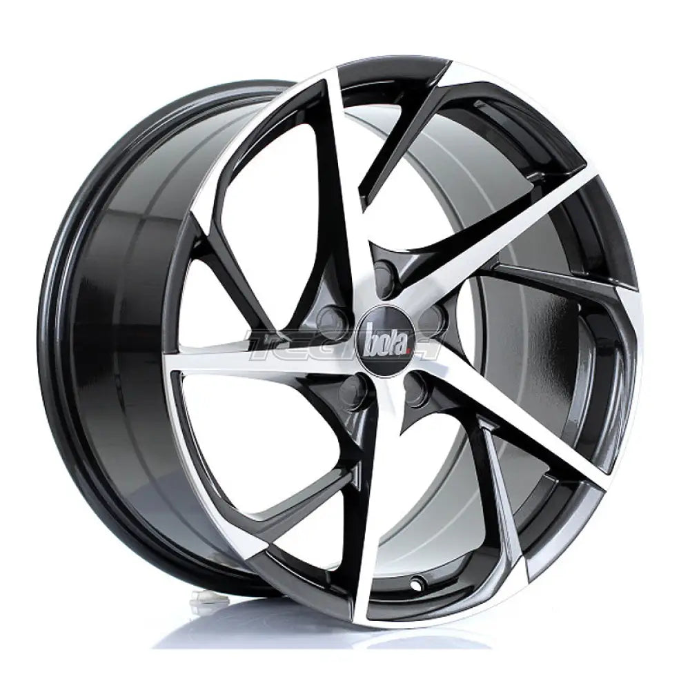 BOLA B18 Alloy Wheel 19x9.5 5x110 ET25 To 45 72.6mm CB Gunmetal Polished Face