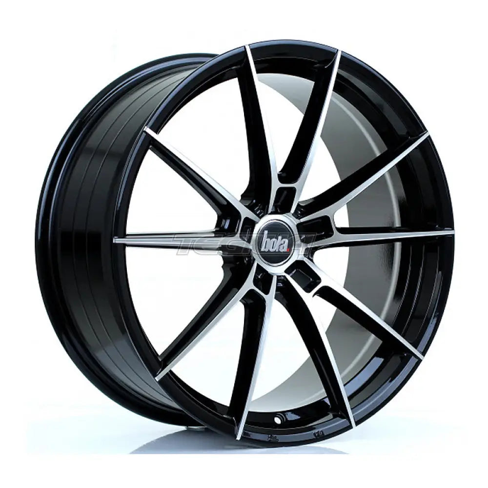 BOLA B19 Alloy Wheel 20x8.5 5x120 ET40 To 45 72.6mm CB Gloss Black Polished Face
