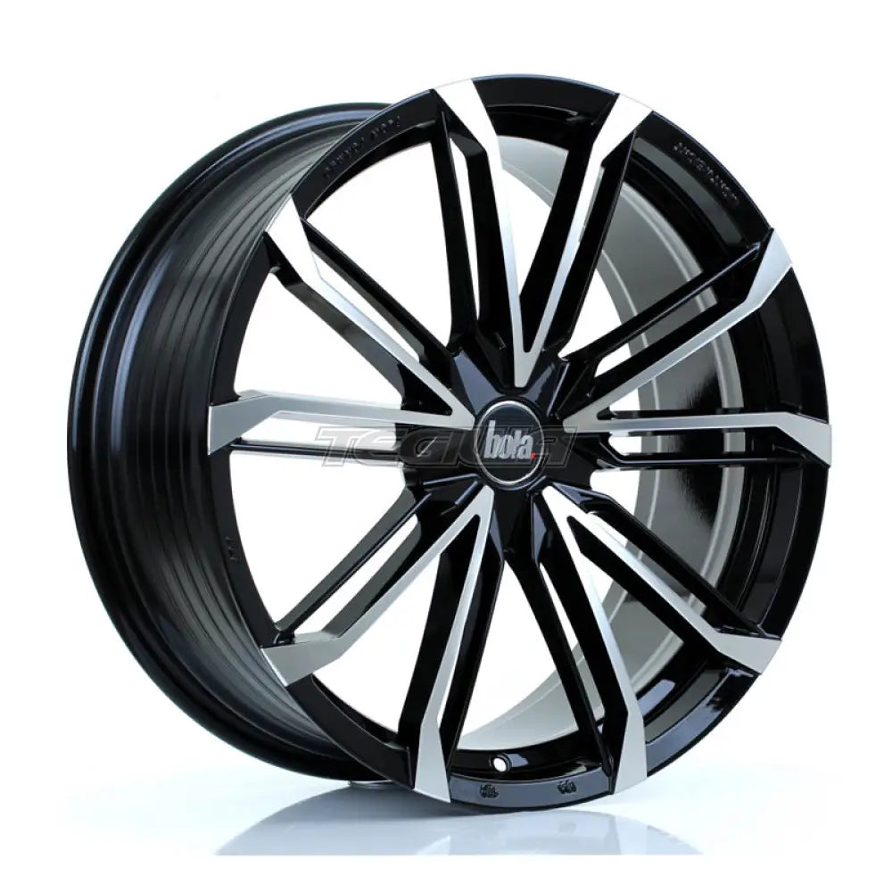 BOLA B23 Alloy Wheel 20x8.5 5x115 ET38 To 45 72.6mm CB Gloss Black Polished Face