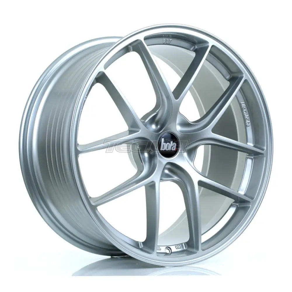 BOLA FLE Alloy Wheel 20x9.5 5x100 ET30 To 50 72.6mm CB Crystal Silver