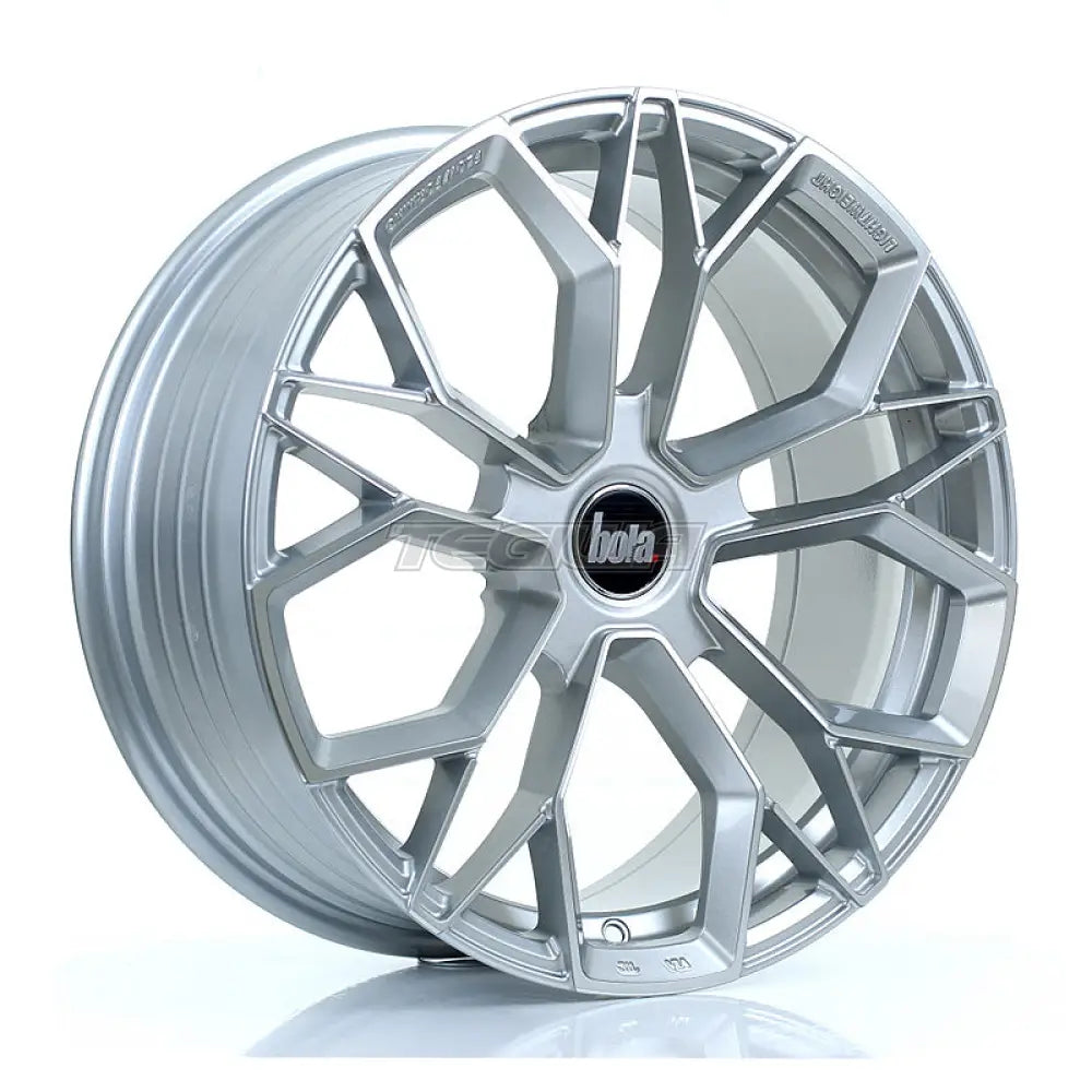 BOLA FLF Alloy Wheel 18x8 5x120 ET40 To 50 72.6mm CB Silver Polished Face