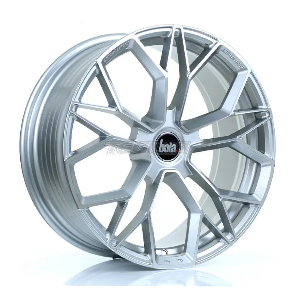 BOLA FLF Alloy Wheel 19x8.5 5x100 ET42 To 50 72.6mm CB Silver Polished Face