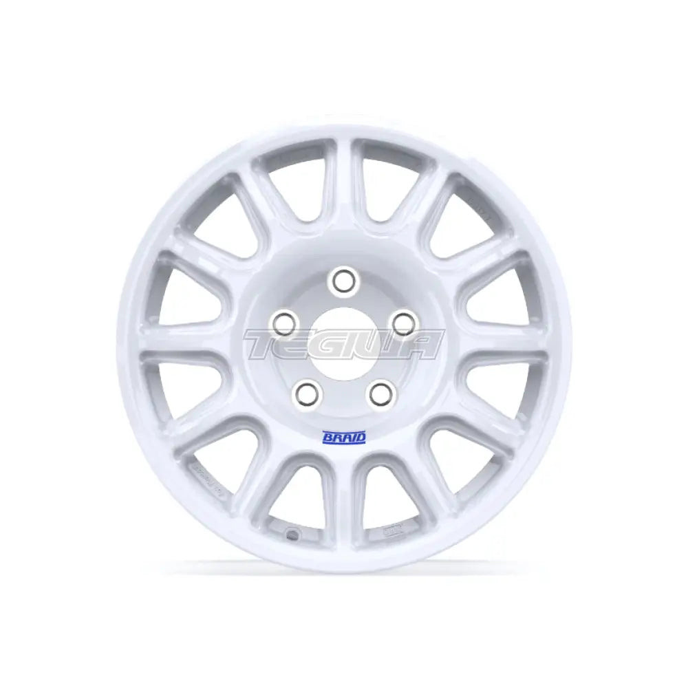 Braid Fullrace Rally T Alloy Wheel 15x6.5 ET15 to 55 5x114 White Shiny