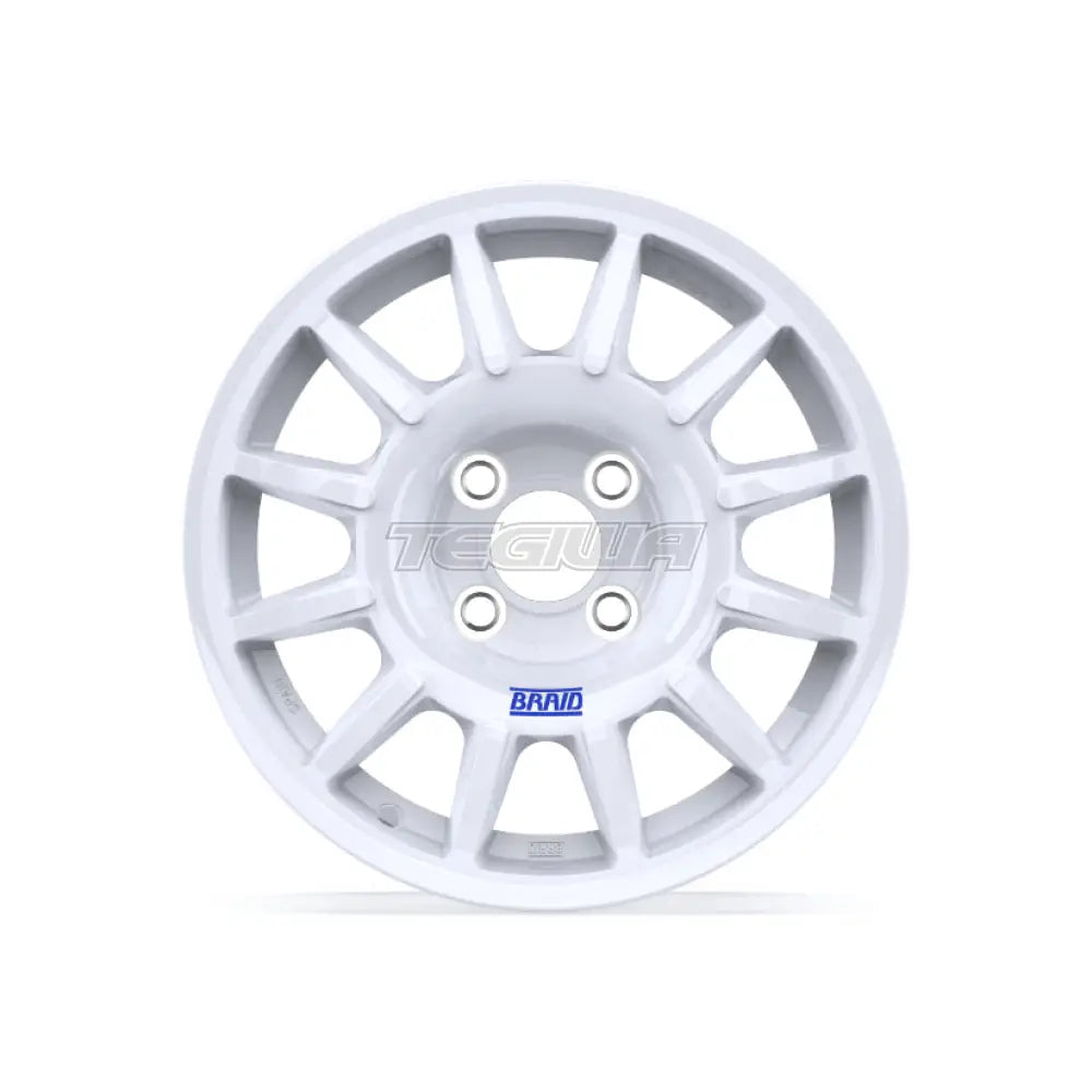Braid Winrace TA Alloy Wheel 14x6 ET12 to 53 4x95 White Shiny