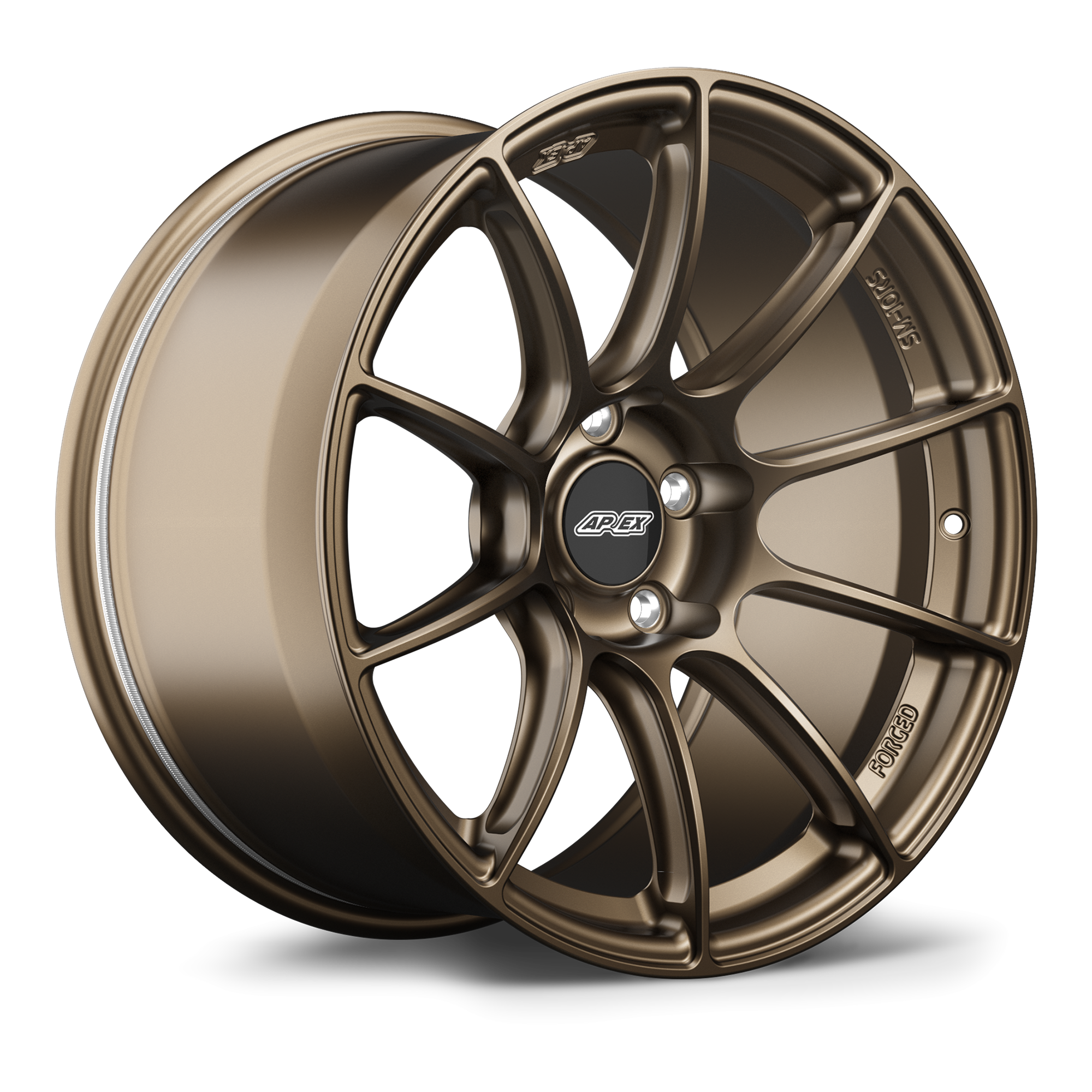 Apex SM-10RS Alloy Wheel 18x12 ET46 5x130 71.6mm CB Satin Bronze