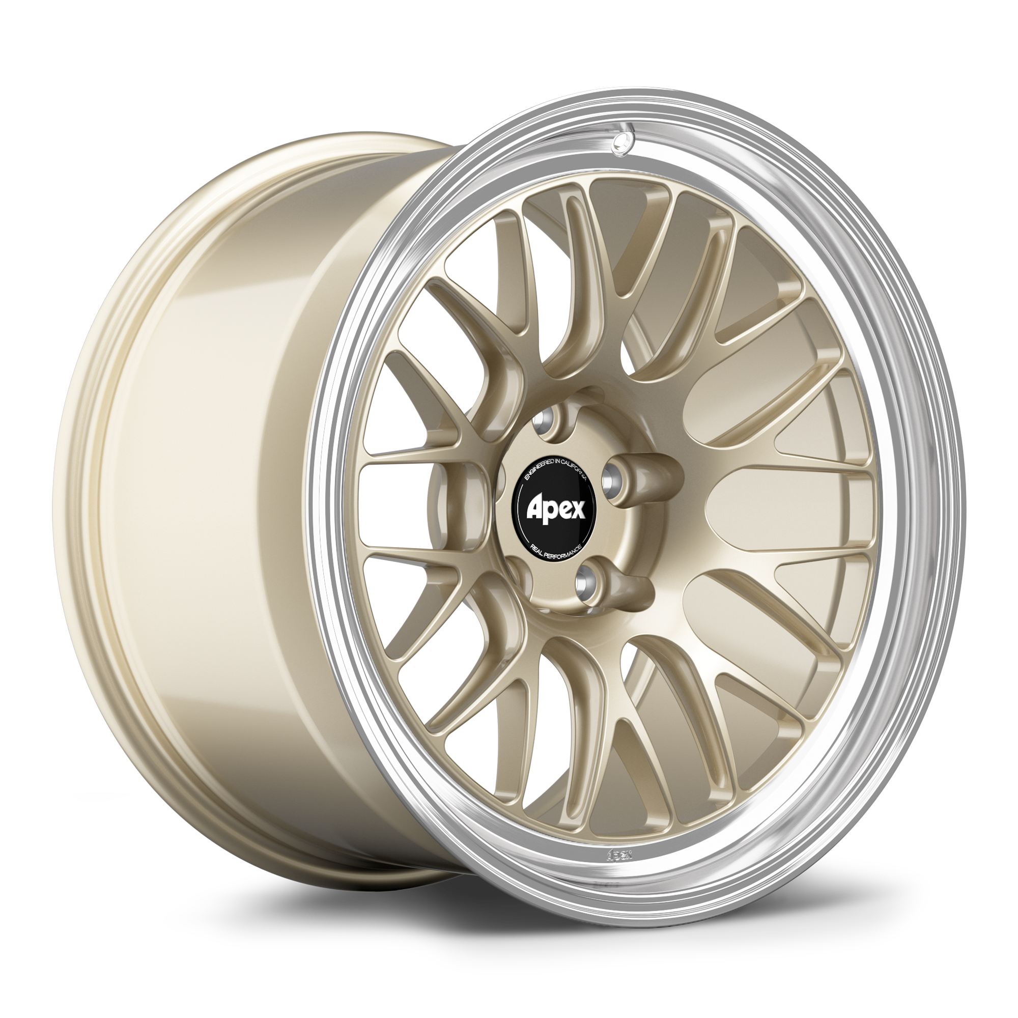 Apex ML-10RT Alloy Wheel 19x12 ET46 5x130 71.6mm CB Gloss Motorsport Gold - Machined Lip