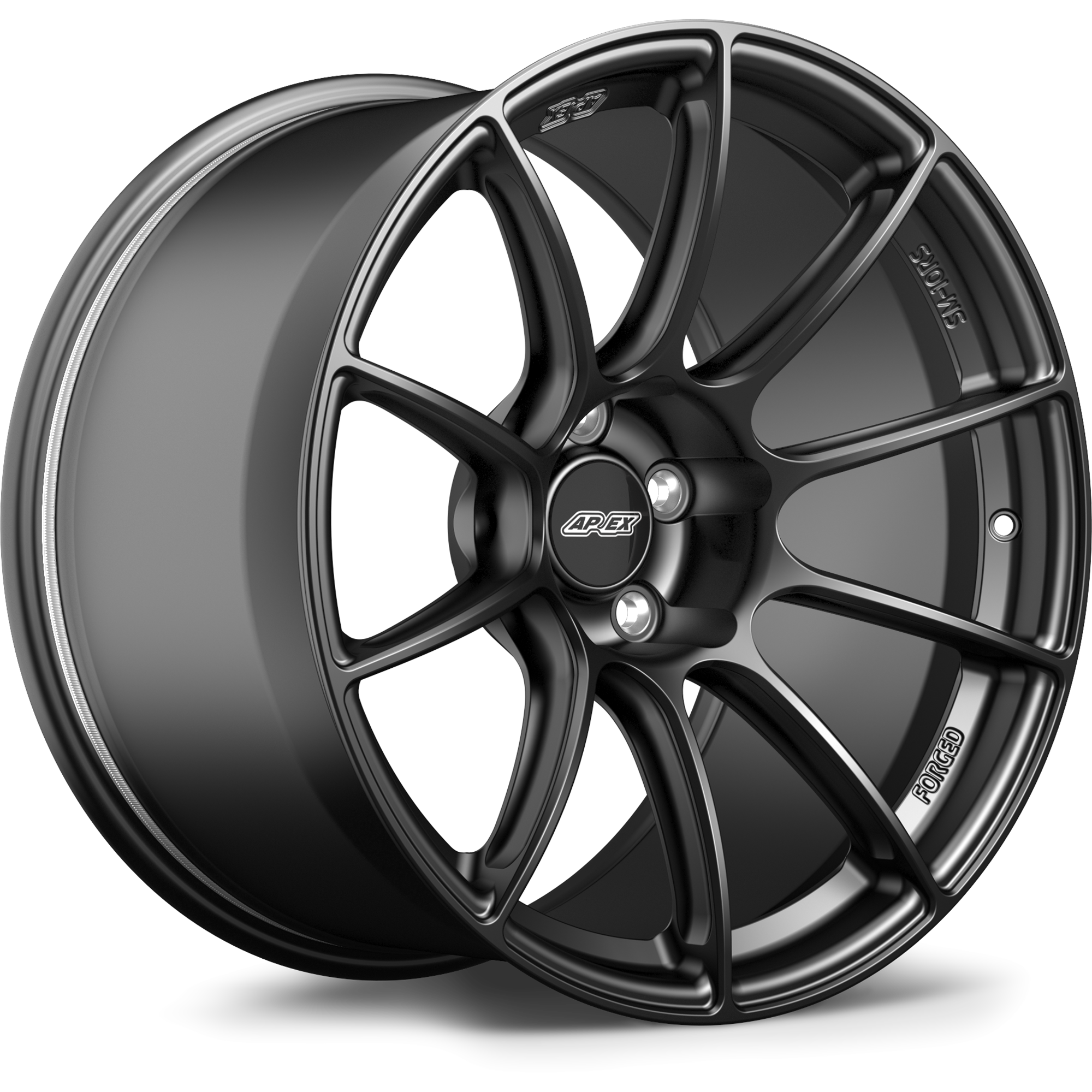 Apex SM-10RS Forged Alloy Wheel 19x11 ET22 5x112 Satin Black 66.6mm CB