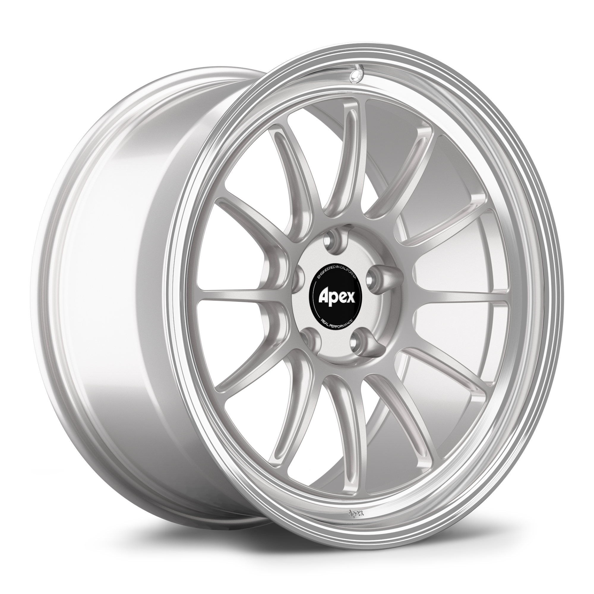 Apex SL-12RT Forged Alloy Wheel 19x9.5 ET25 5x112mm - Machined Lip - Race Silver 66.6mm CB