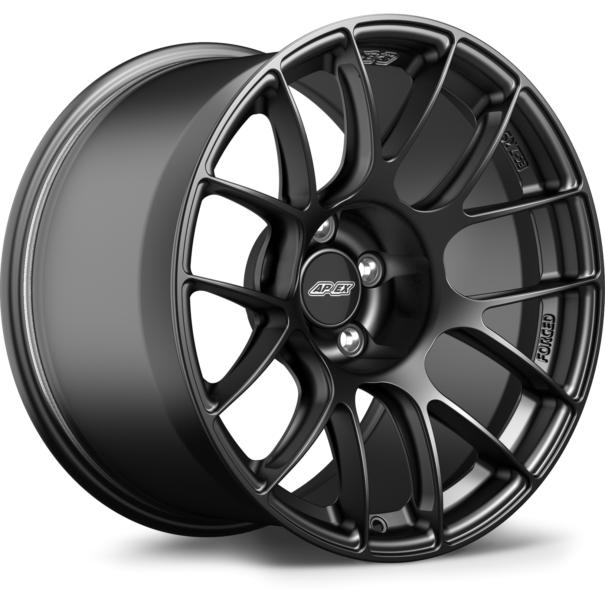 Apex EC-7RS Forged Alloy Wheel 18x10.5 ET22 5x120 Satin Black 72.56mm CB