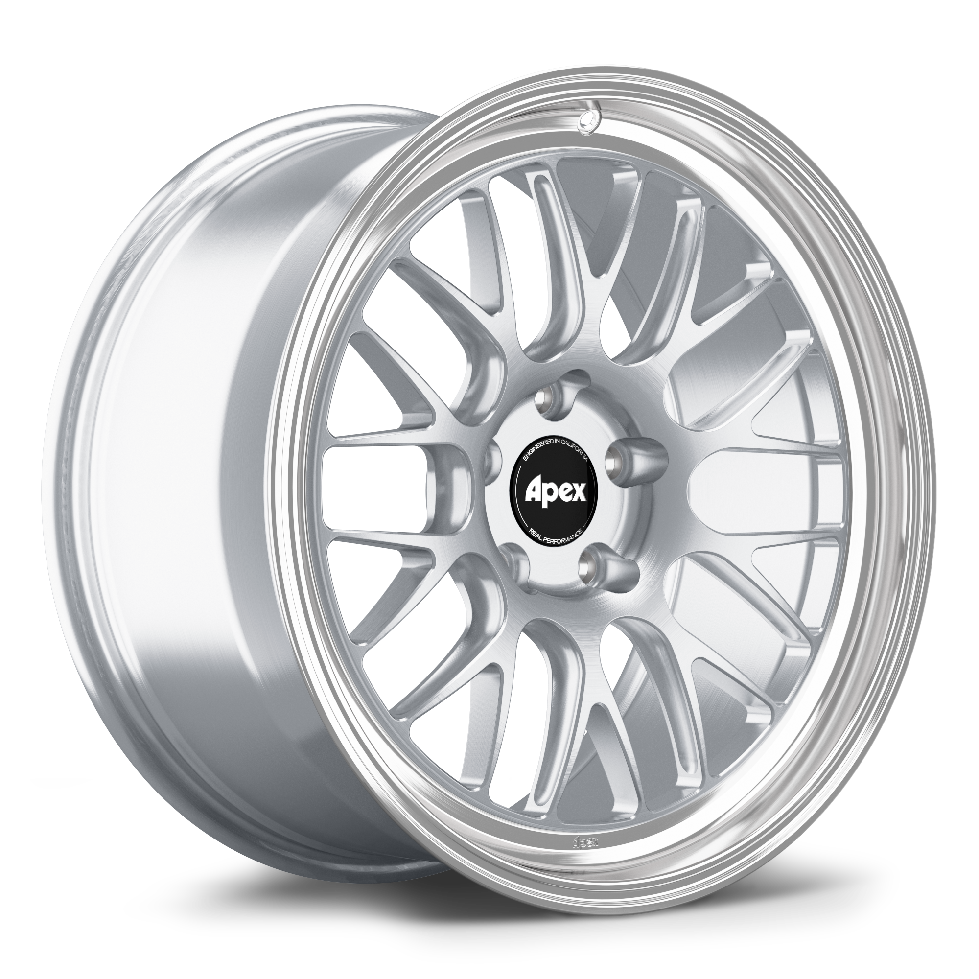 Apex ML-10RT Alloy Wheel 19x11 ET52 5x114.3 70.5mm CB Brushed Clear - Machined Lip