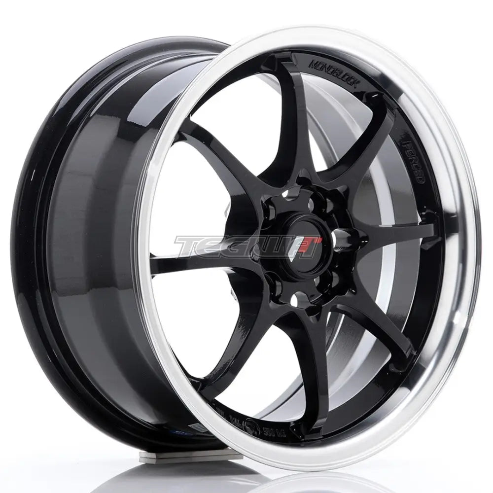 Japan Racing JR5 Alloy Wheel 15x7 ET35 4x100 Gloss Black With Machined Lip