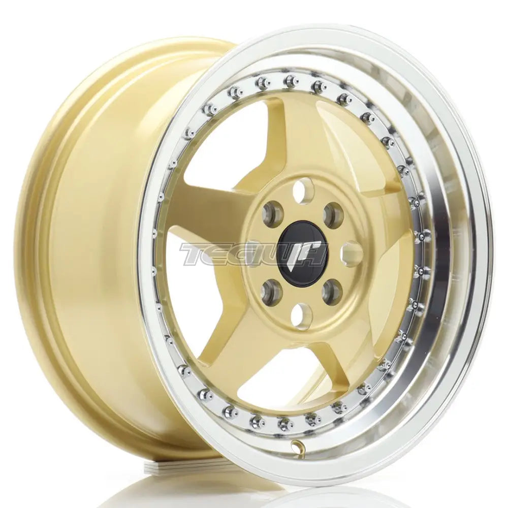 Japan Racing JR6 Alloy Wheel 15x7 ET35 4x100 Gold With Machined Lip