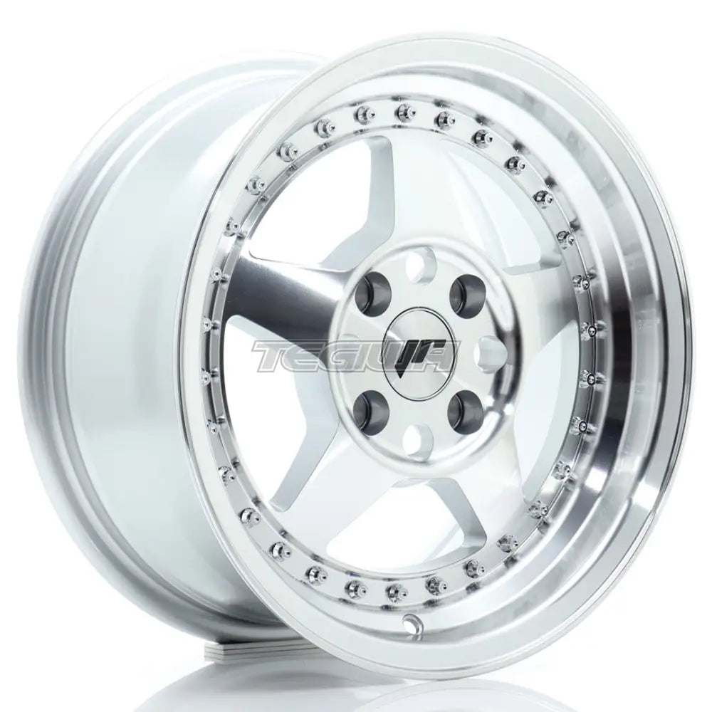 Japan Racing JR6 Alloy Wheel 15x7 ET35 4x100 Silver Machined Face