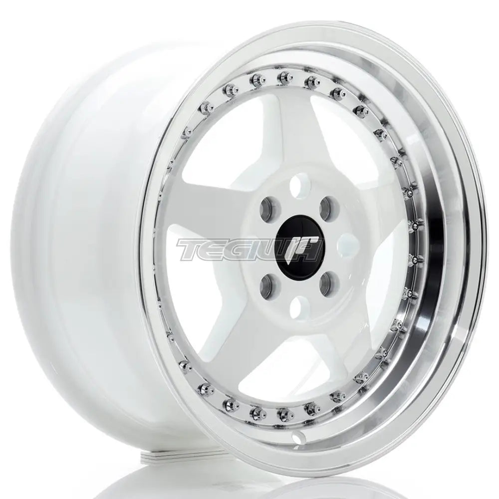 Japan Racing JR6 Alloy Wheel 15x7 ET35 4x100 White With Machined Lip
