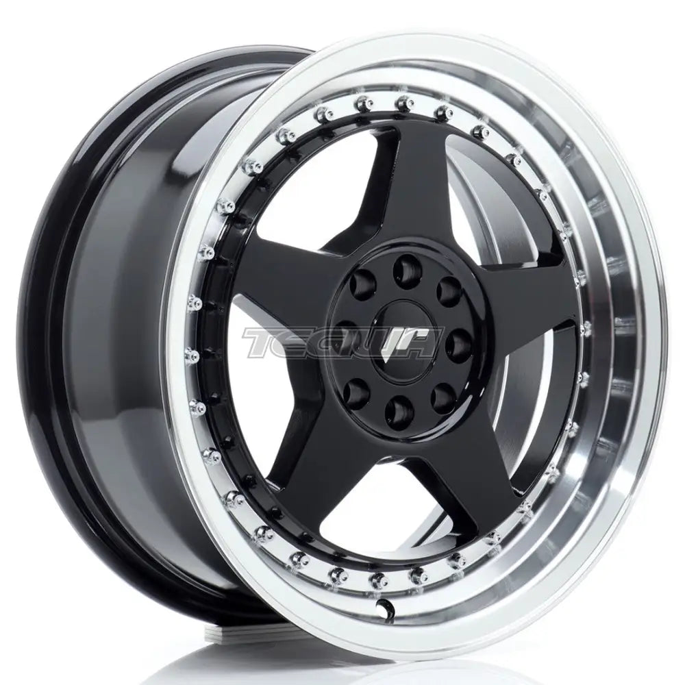 Japan Racing JR6 Alloy Wheel 16x7 ET25 4x100/108 Gloss Black With Machined Lip