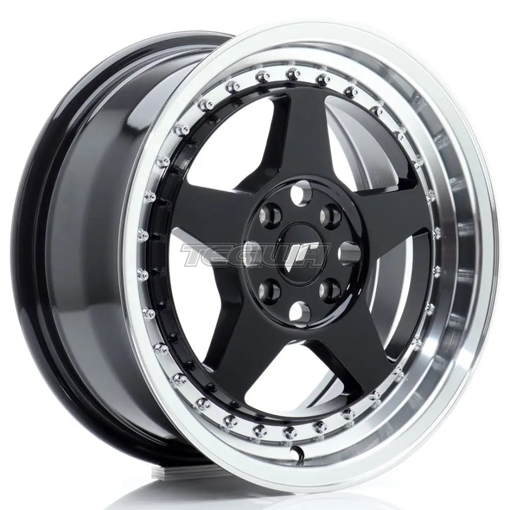 Japan Racing JR6 Alloy Wheel 16x7 ET35 4x100 Gloss Black With Machined Lip