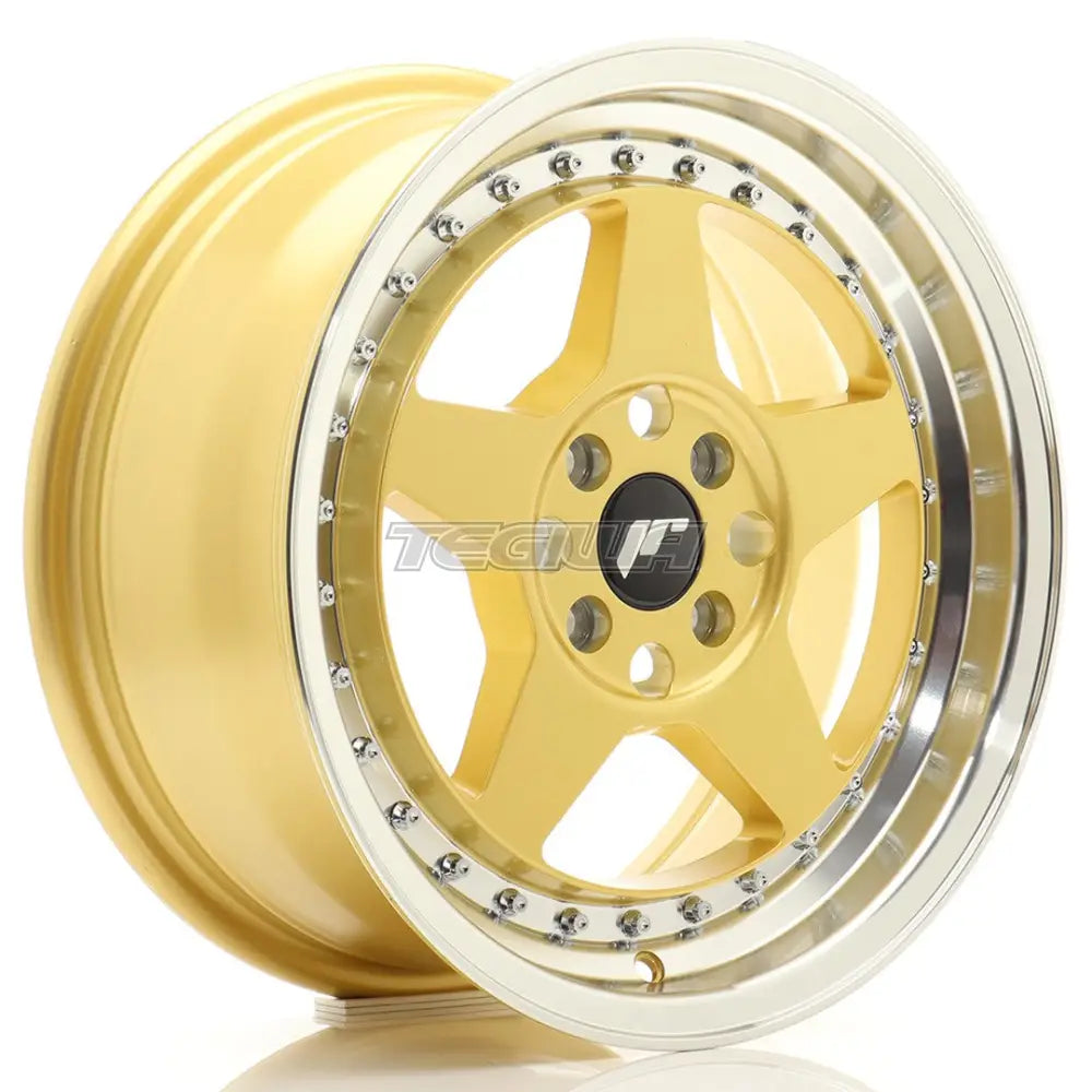 Japan Racing JR6 Alloy Wheel 16x7 ET35 4x100 Gold With Machined Lip