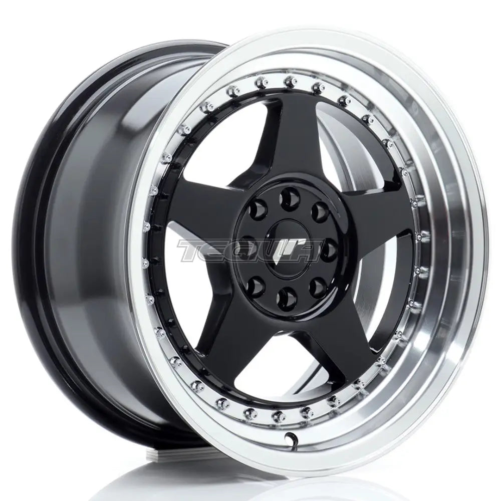 Japan Racing JR6 Alloy Wheel 16x8 ET25 4x100/108 Gloss Black With Machined Lip